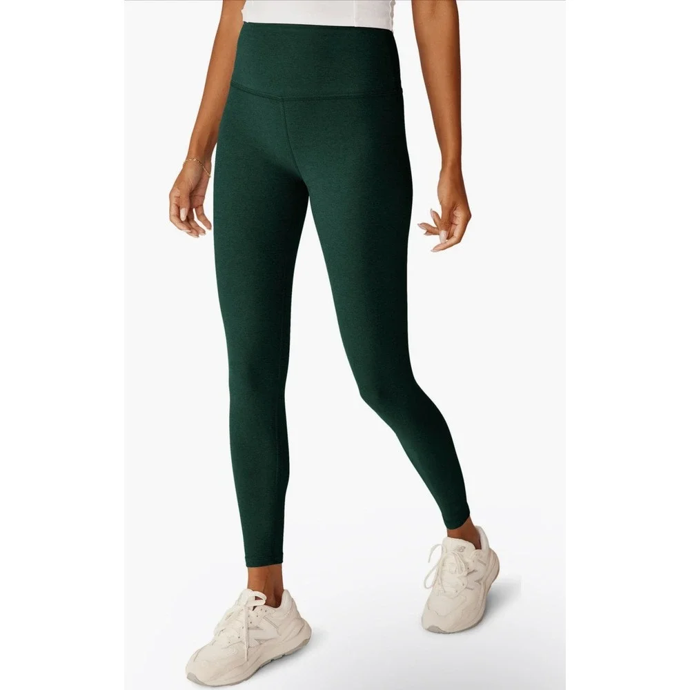 Beyond Yoga Caught in the Midi High Waist Medium Leggings NWT Dark Spruce Green